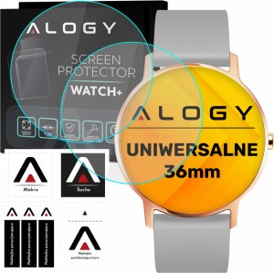 Alogy 2x Alogy 9H tempered glass for Universal 36mm Diameter