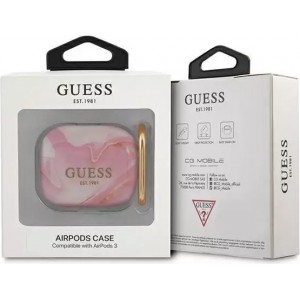 Guess GUA3UNMP AirPods 3 cover różowy/pink Marble Collection