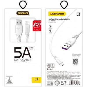 Dudao cable USB / USB Type C 5A 1m white (L2T 1m white)