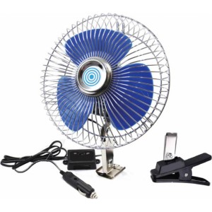 Amio Car Fan Metal with Screw mount + clip CFAN-15 +12V