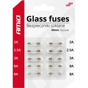 Amio Glass fuses mini (20mm) 10 pcs