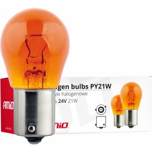 Amio Halogen bulbs PY21W BAU15s 24V 21W AMBER