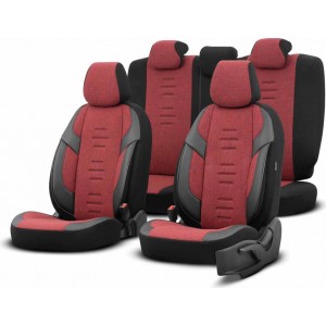 Otom Car seat covers set OTOM THRONE 103 RED 3-ZIP