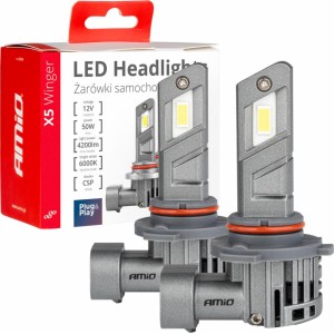 Amio LED Headlights X5-series WINGER H3 6000K max 50W AMIO-03948