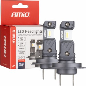 Amio LED Headlights Hybrid series H7 H18 6000K Canbus 60W AMIO-04115