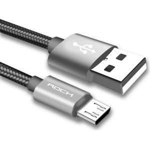 Rock Micro USB cable 1m nylon Tarnish