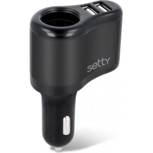 Setty car socket splitter RGS-01 2x USB 2A