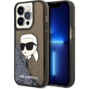 Karl Lagerfeld case for iPhone 14 Pro Max 6,7" KLHCP14XLNKHCK black hardcase Glitter Karl Head