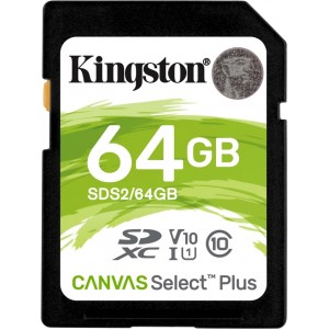 Kingston memory card 64GB microSDXC Canvas Select Plus SDS2