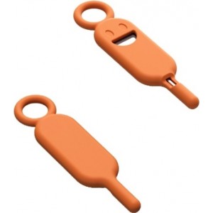 Key / needle for SIM card tray needle keychain orange