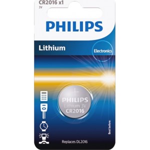 Philips Polska Sp. Z O.o. Battery PHILIPS CR2016 Minicells Lithium 1pc Blister