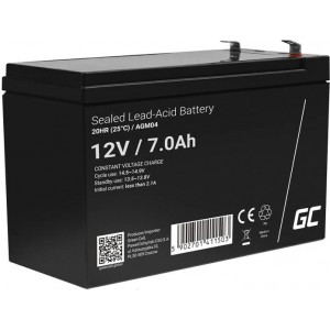 Green Cell Rechargeable battery AGM 12V 7Ah Maintenancefree for UPS ALARM