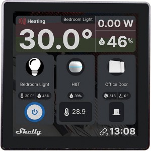 Shelly Smart Control Panel with 5A Switch Shelly Wall Display (black)