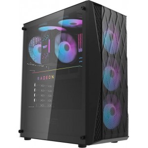 Darkflash DK352 Mesh computer case (black) + 4 ARGB fans