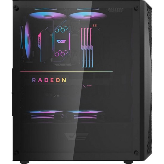 Darkflash DK352 Mesh computer case (black) + 4 ARGB fans