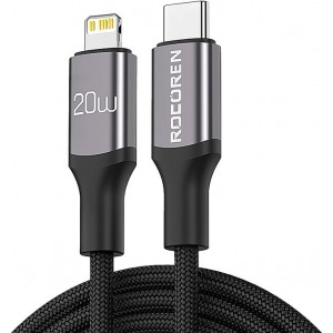 Rocoren Fast Charging cable Rocoren USB-C to Lightning Retro Series 2m (grey)