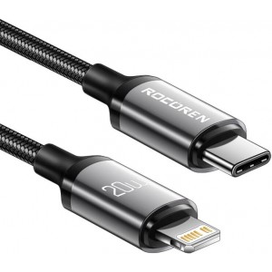 Rocoren Fast Charging cable Rocoren USB-C to Lightning Retro Series 2m (grey)