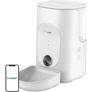 Dogness F16 WiFi 5G 4L smart food dispenser with plastic bowl (white)