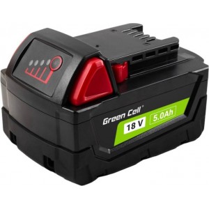 Green Cell Battery For Power Tools Green Cell PTML18V5, Milwaukee M18 18V 5Ah