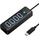 Orico HUB USB-C to 4x USB 3.0 5Gbps 0,15m Black