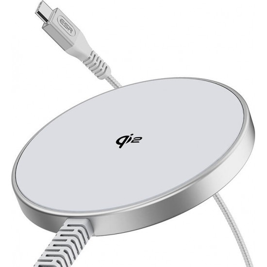 ESR Qi2 mini wireless charger (HaloLock)(silver)