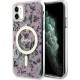 Cg Mobile Sas Guess case for iPhone 11 / XR 6.1" GUHMN61HCFWSP pink hardcase Flower MagSafe