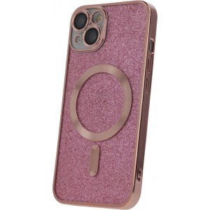 Glitter Chrome Mag case for iPhone 15 Pro 6,1" pink