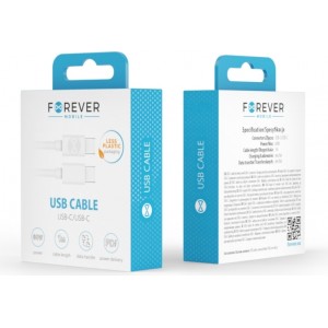 Telforceone S.a. Forever cable USB-C - USB-C 1,0 m 60W white