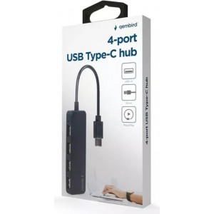 Gembird USB Концентратор 4-портовый / USB Type-C