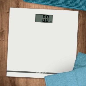 Salter 9205 WH3R Large Display Glass Electronic Bathroom Scale - White