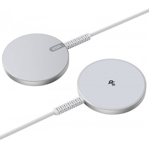 ESR Qi2 mini wireless charger (HaloLock)(silver)