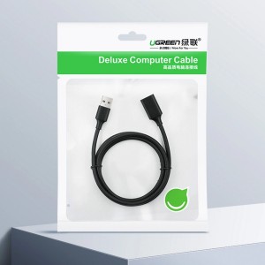 Ugreen USB (male) - USB (female) 2.0 extension cable 480Mb/s 1.5m black (US103)