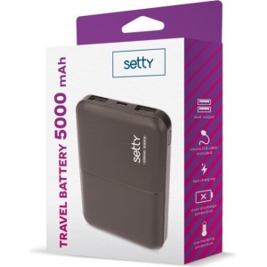 Setty power bank 5000 mAh SPB-05 black