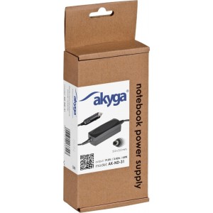 Akyga AK-ND-31 car notebook power supply dedicated for Asus / Toshiba (19 V | 3,42 A | 65 W | 5,5 x 2,5 mm)