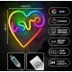 Neon LED RGB LOVE IN HEART FLRN02 + RC Forever Light