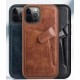 Nillkin Aoge Leather Case flexible armored case made of genuine leather with a pocket for iPhone 12 mini brown