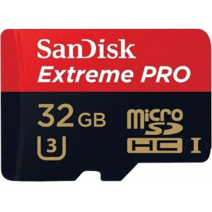 Sandisk Extreme Pro microSDHC 32GB 100/90MB/s Memory Card A1 C10 V30 (SDSQXCG-032G-GN6MA)