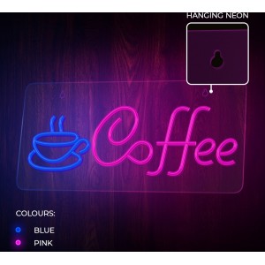 Neon PLEXI LED COFFEE pink blue NNE11 Neolia