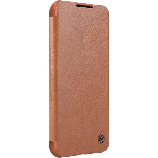 Nillkin Qin Leather Pro Case Case For Samsung Galaxy S22 (S22 Plus) Camera Protector Holster Cover Flip Case Brown