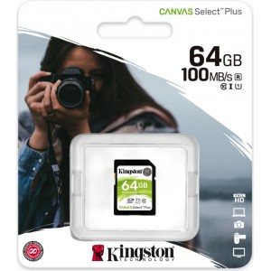 Kingston memory card 64GB microSDXC Canvas Select Plus SDS2