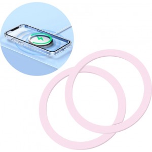 Joyroom set of metal magnetic rings for smartphone 2 pcs. pink (JR-Mag-M3)