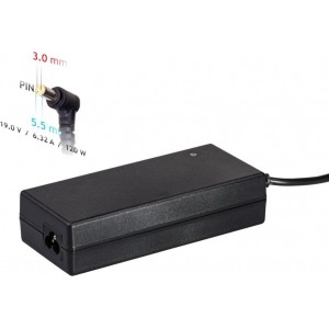 Akyga notebook power supply AK-ND-56 19V / 6.32A 120W 5.5 x 3.0 mm + pin SAMSUNG 1.2m