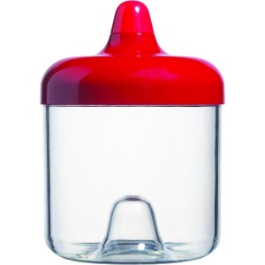 Viceversa round canister 0.75L red 11231