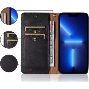 4Kom.pl Magnet Strap Case Case for Xiaomi Redmi Note 11 Pro Cover Wallet Mini Lanyard Pendant Black