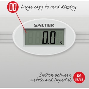 Salter 9018S SV3RCFEU16 Glass Electronic Bathroom Scale