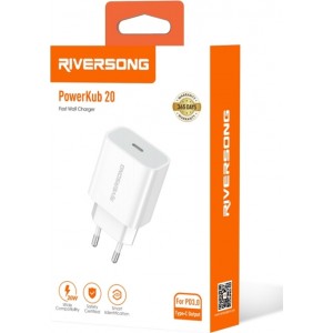 Riversong wall charger PowerKub 20 1x USB-C 20W white AD75