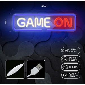 Neon PLEXI LED GAME ON multicolor FPNE23 Forever Light