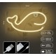 Neon LED Light WHALE warm white Bat + USB FLNE09 Forever Light