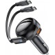 Acefast B13 car charger 53W USB-A / 2 USB-C retractable cables - black