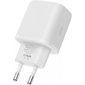 Tech-Protect C20W charger USB-C PD 20W / USB-A QC 3.0 - white